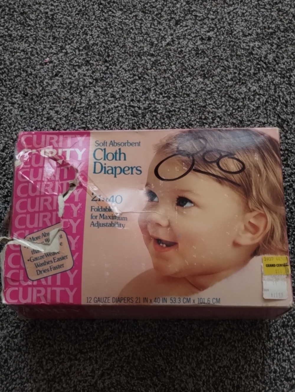 Vintage Curity cloth diapers